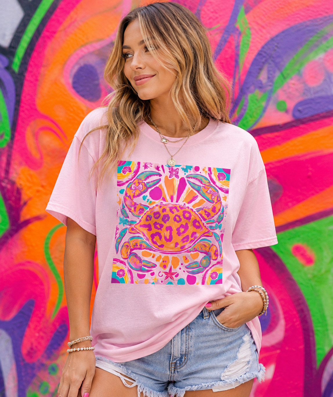 Neon Tide Crab Tee