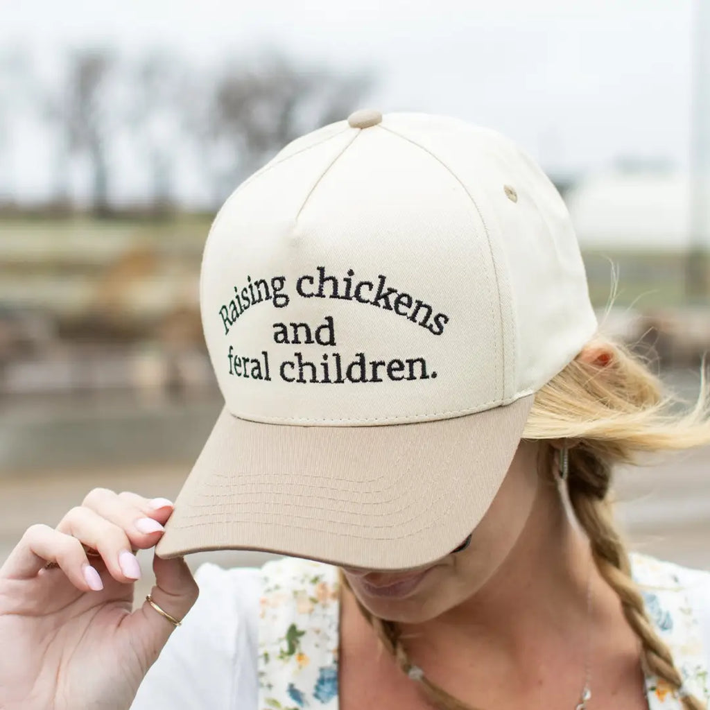 Raising Chickens & Feral Children Trucker Hat 🐔